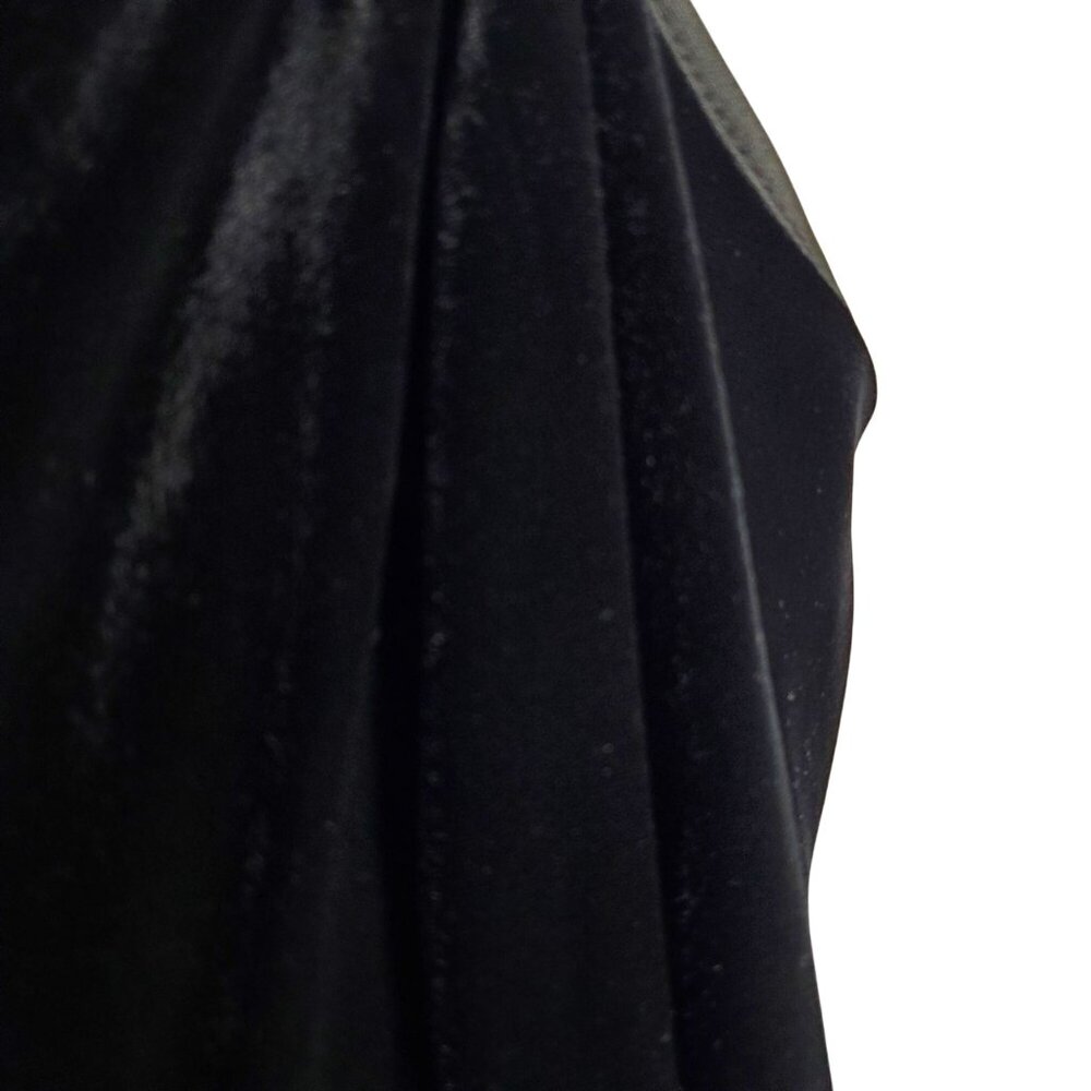 Alex Evenings Size 12 Dress Slip Gown Velvet Spaghetti Strap Evening Back Slit - Picture 12 of 15